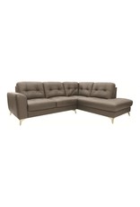 Monroe & Kent CEDRIC LEATHER SECTIONAL RIGHT GREY
