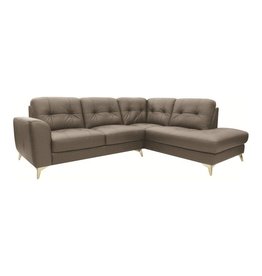 Monroe & Kent CEDRIC LEATHER SECTIONAL RIGHT GREY
