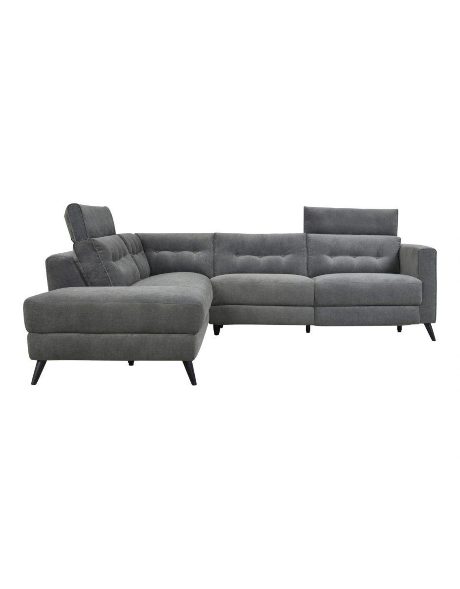 Monroe & Kent BEAUMONT POWER SECTIONAL LEFT DARK GREY