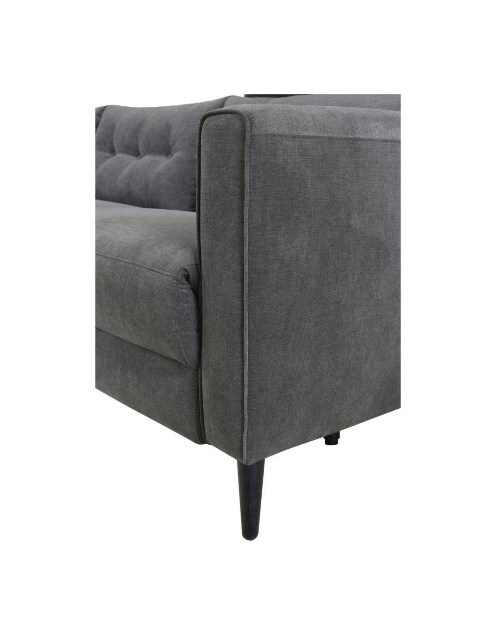 Monroe & Kent BEAUMONT POWER SECTIONAL LEFT DARK GREY