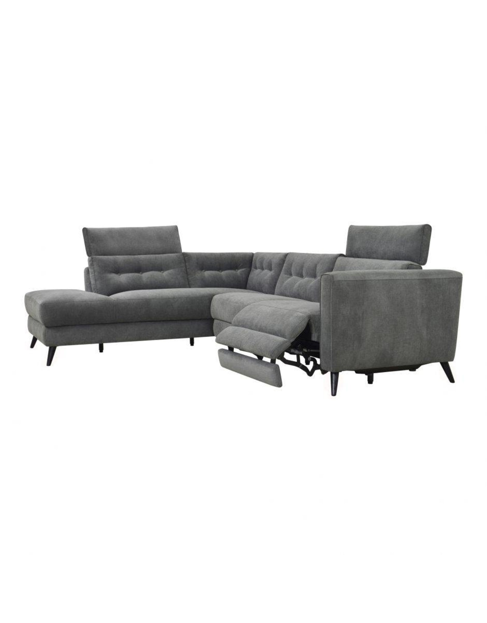 Monroe & Kent BEAUMONT POWER SECTIONAL LEFT DARK GREY