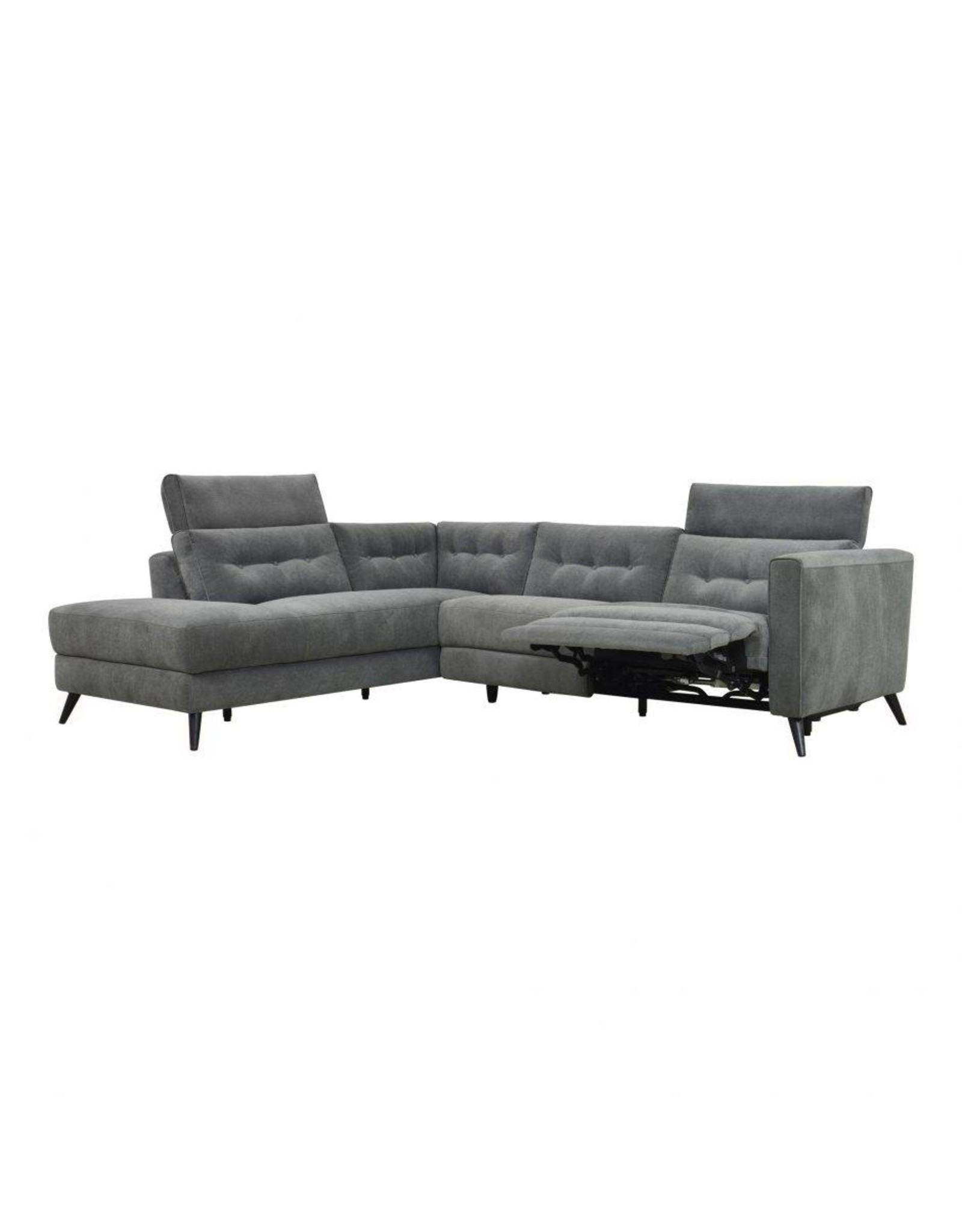 Monroe & Kent BEAUMONT POWER SECTIONAL LEFT DARK GREY