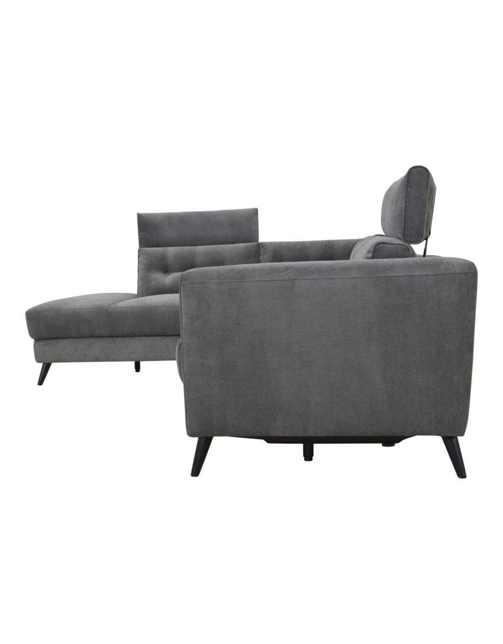 Monroe & Kent BEAUMONT POWER SECTIONAL LEFT DARK GREY