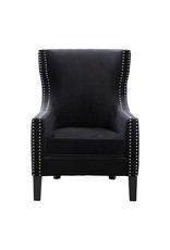 Monroe & Kent VALLEY ARM CHAIR BLACK VELVET