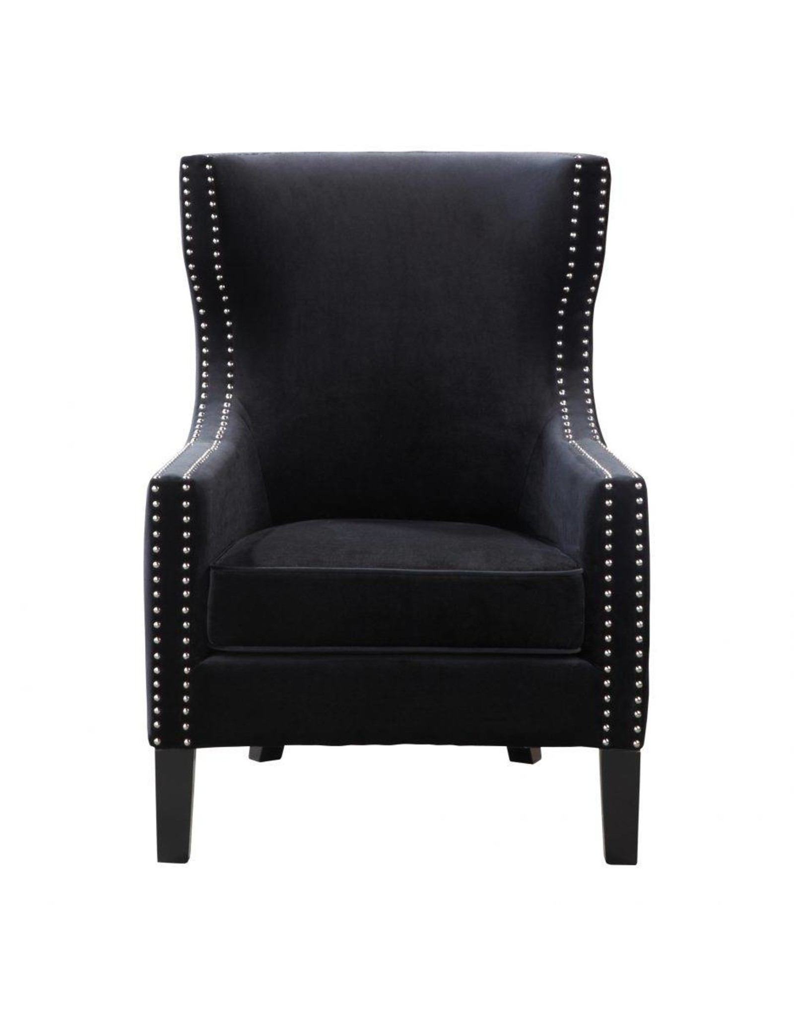 Monroe & Kent VALLEY ARM CHAIR BLACK VELVET