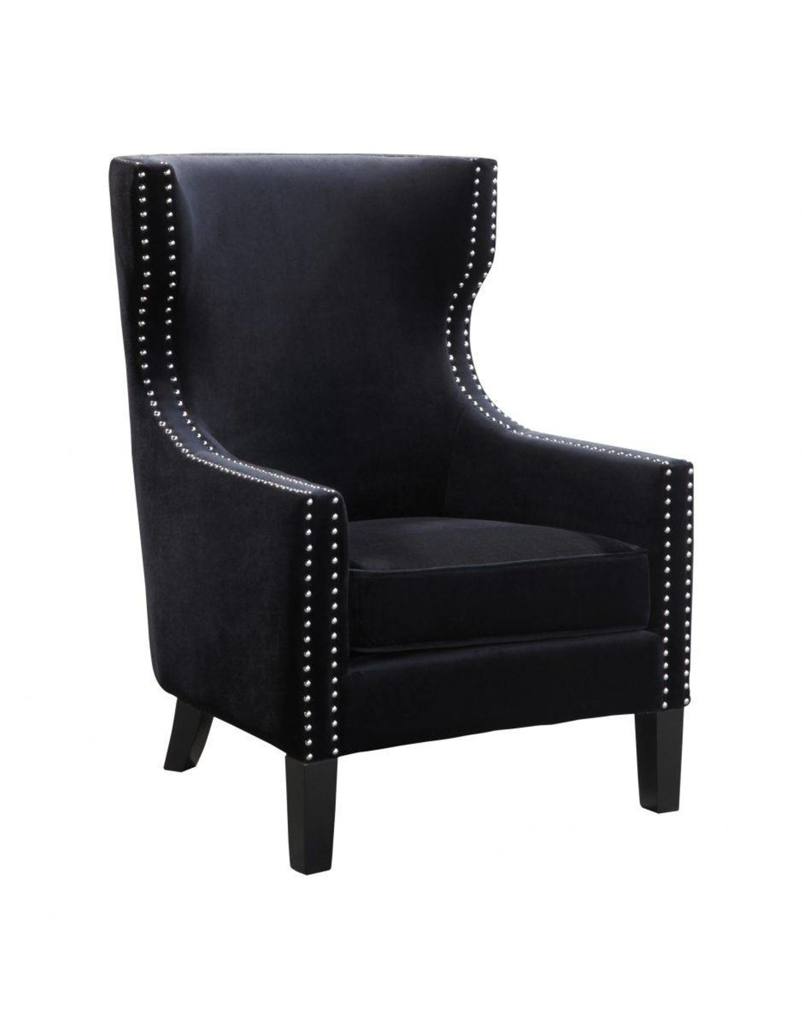 Monroe & Kent VALLEY ARM CHAIR BLACK VELVET