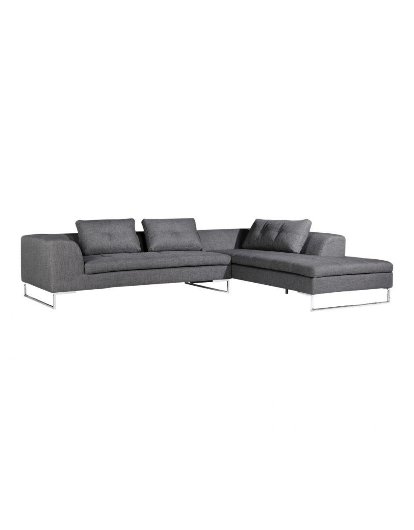 Monroe & Kent SULLA SECTIONAL RIGHT CHARCOAL FABRIC