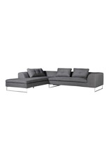 Monroe & Kent SULLA SECTIONAL LEFT CHARCOAL FABRIC
