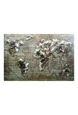 Monroe & Kent METAL WORLD WALL DECOR