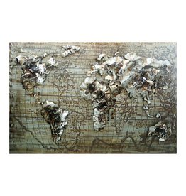 Monroe & Kent METAL WORLD WALL DECOR