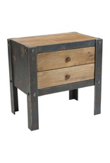 Monroe & Kent BOLT SIDETABLE W/2 DRAWERS NATURAL