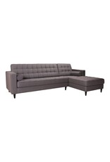 Monroe & Kent ROMANO SECTIONAL DARK GREY RIGHT
