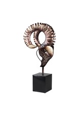 Monroe & Kent HORN SCULPTURE ON STAND