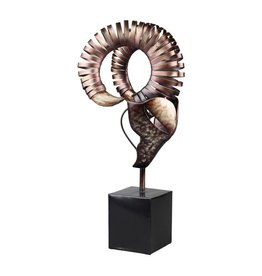 Monroe & Kent HORN SCULPTURE ON STAND