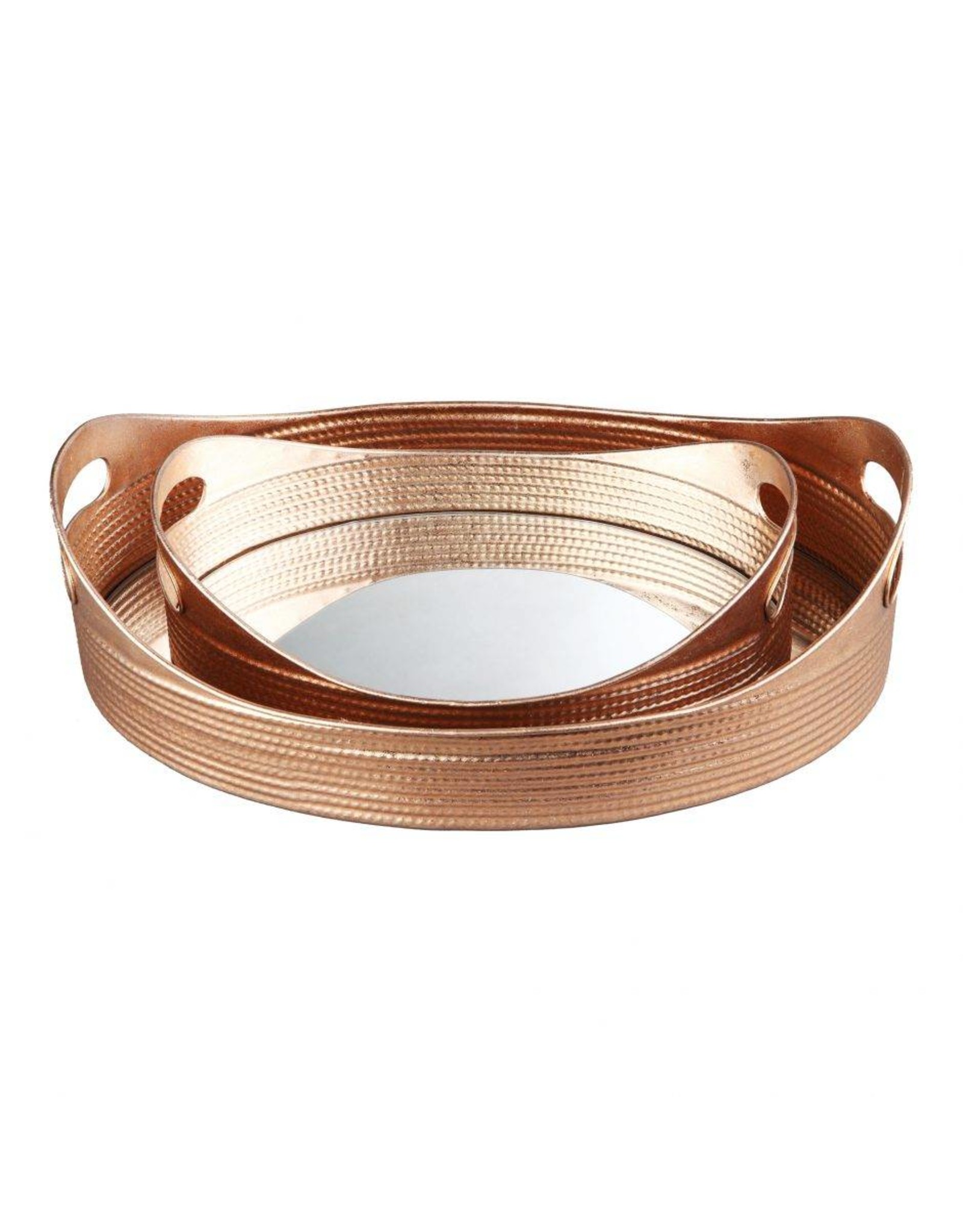 Monroe & Kent BASKET TRAY GOLD SET OF TWO