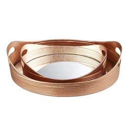 Monroe & Kent BASKET TRAY GOLD SET OF TWO