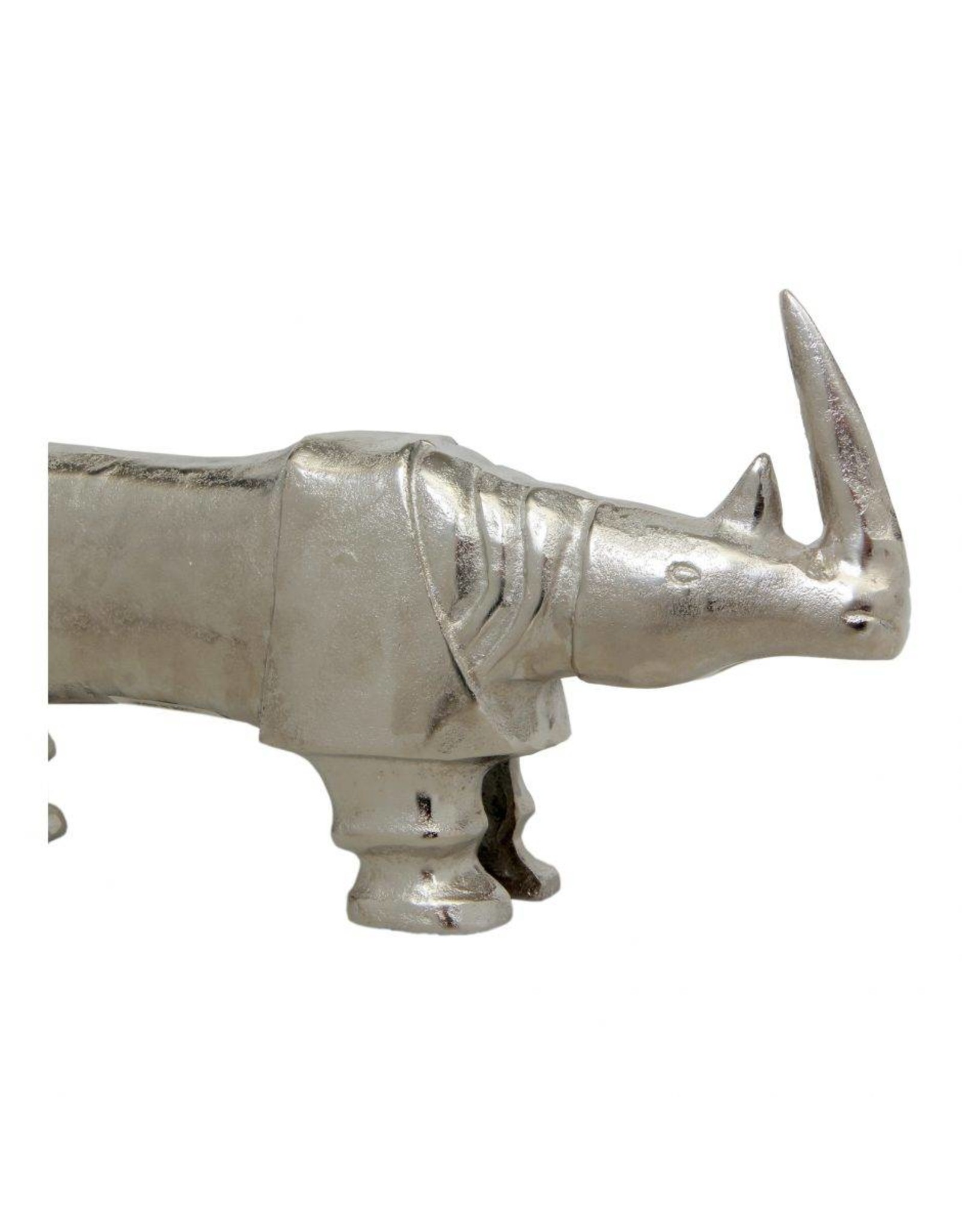 Monroe & Kent SILVER RHINO SCULPTURE