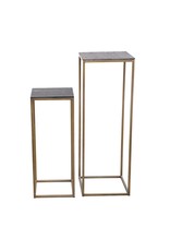 Monroe & Kent STUDIO PLANT TABLES BRASS SET OF 2