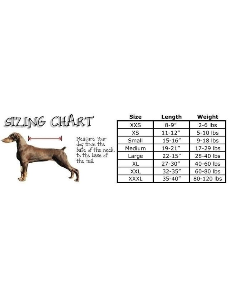 Chilly Dog Sweaters Size Chart