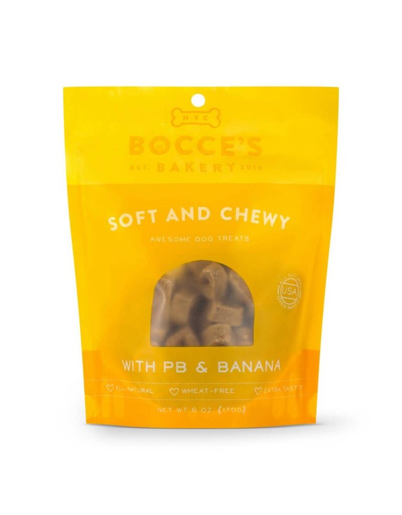 Bocces Bakery BOCCE'S Soft and Chewy Dog Treat 6 oz PB & Banana