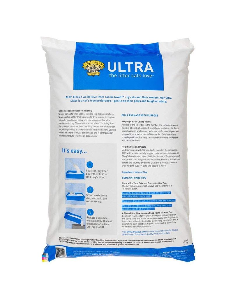 DR. ELSEY'S Ultra Precious Cat Clay Litter 18lb The Fish & Bone