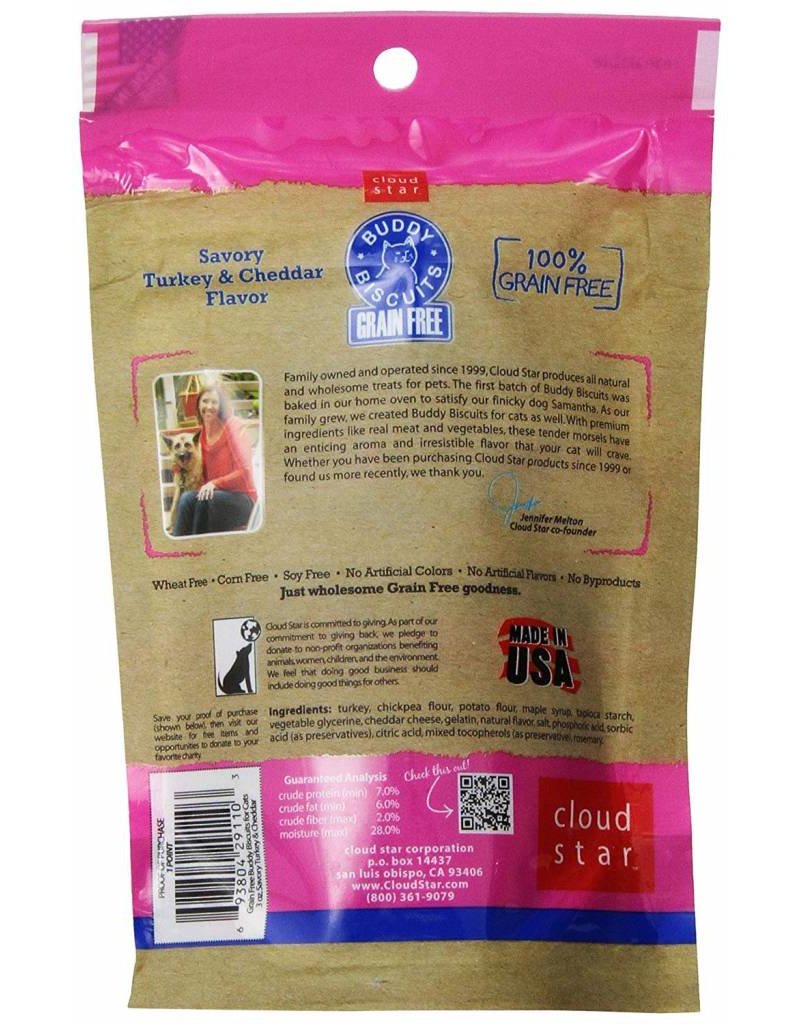 BUDDY BISCUIT Grain-Free Soft Turkey & Cheddar Cat Treats 3 oz.