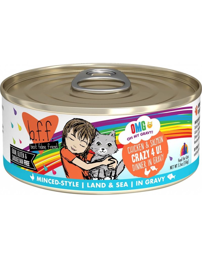 Weruva BFF BFF OMG Chicken & Salmon Crazy For You Canned Cat Food Case