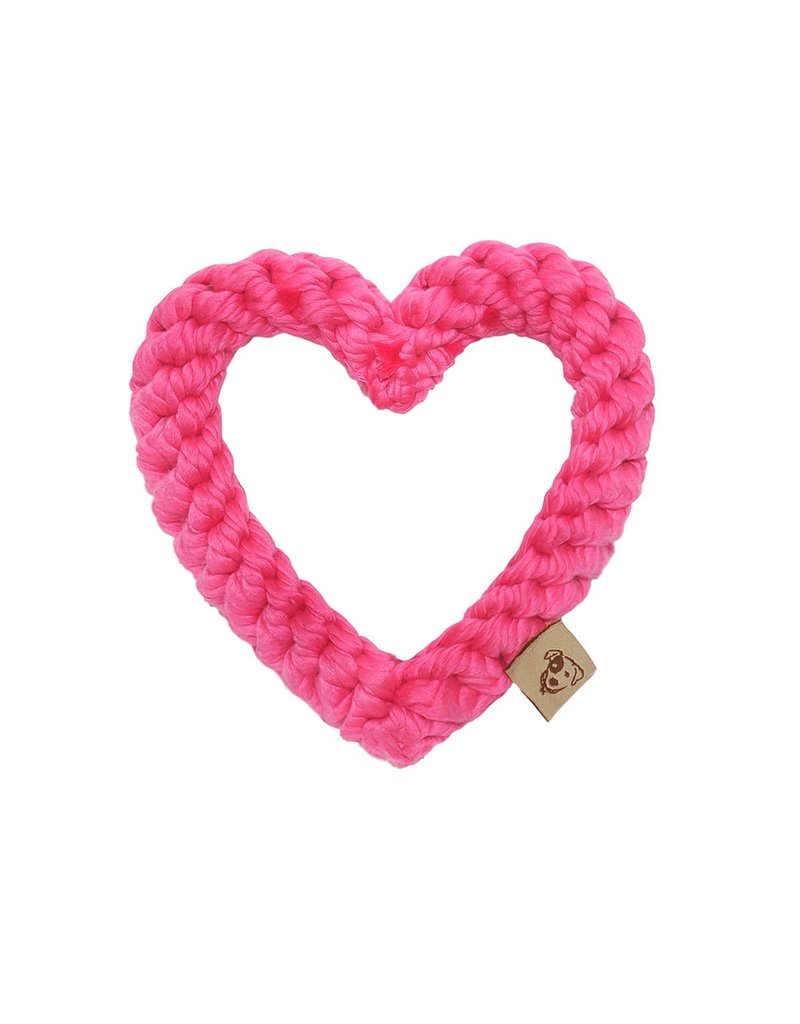 Jax & Bones GOOD KARMA Pink Heart Rope Toy