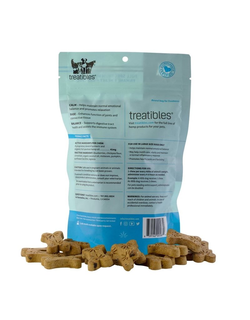 TREATIBLES TREATIBLES Grain-Free Hard Chew for Dogs Blueberry