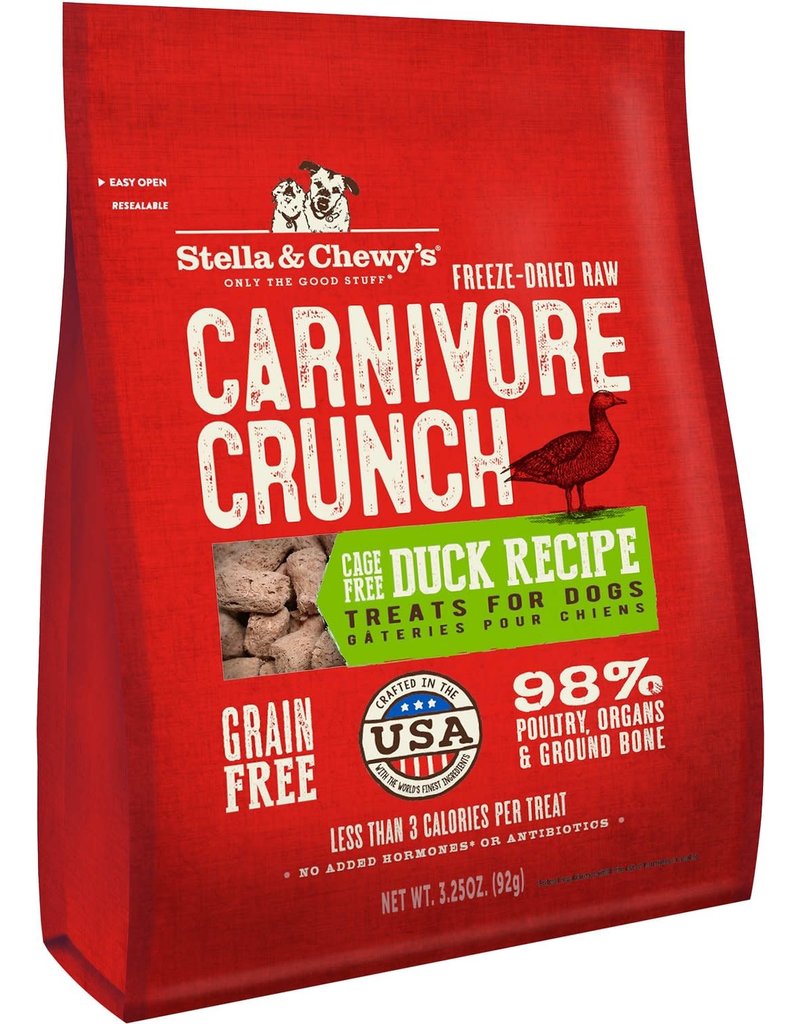 Stella & Chewys STELLA & CHEWY'S Duck Recipe Carnivore Crunch Dog & Cat Treats 3.25 oz.