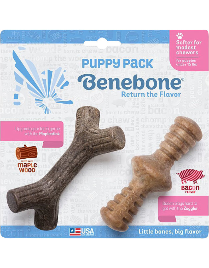 BENEBONE BENEBONE Puppy Bacon 2 Pack Stick & Zaggler