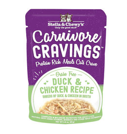 Stella & Chewys STELLA & CHEWY'S Carnivore Cravings Chicken & Duck Shreds Cat Food Pouch 2.8 oz