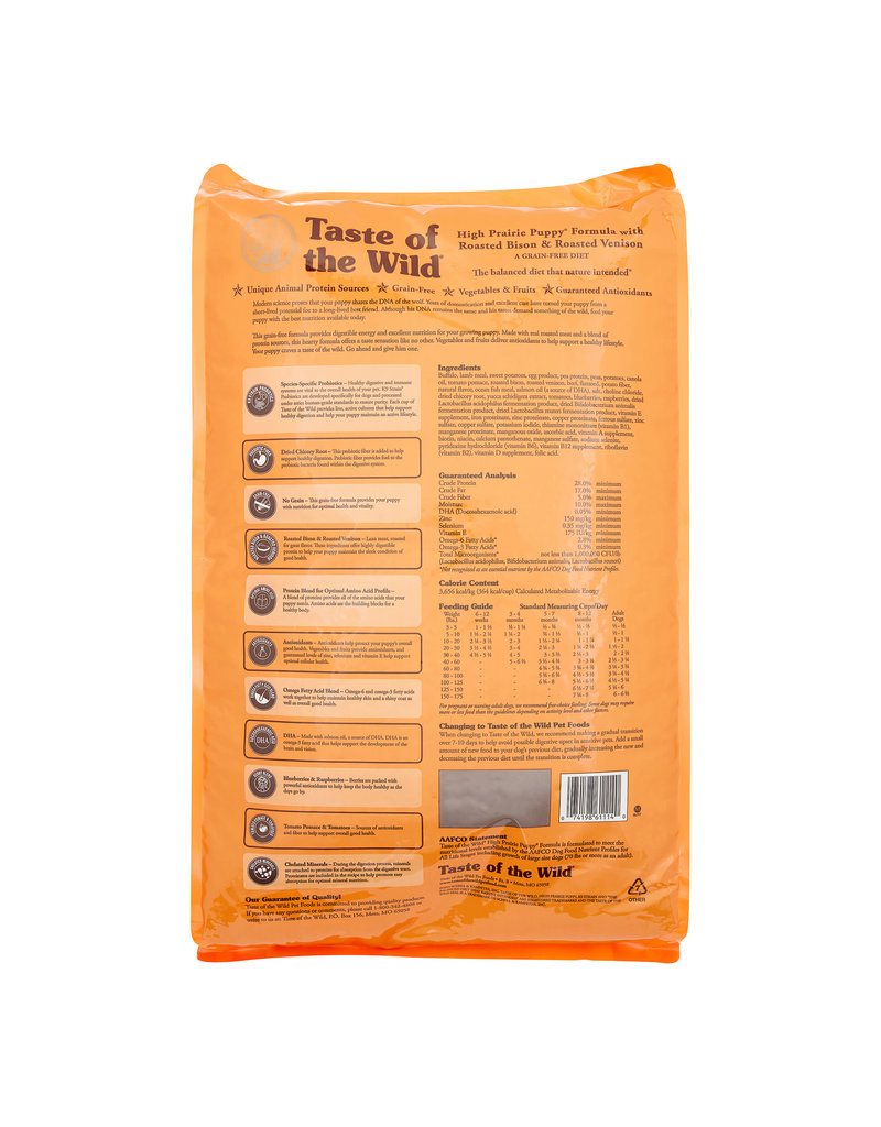 taste of the wild nutrition information