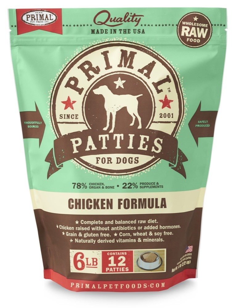 PRIMAL Raw Frozen Canine Chicken Formula 6 lb. The Fish & Bone
