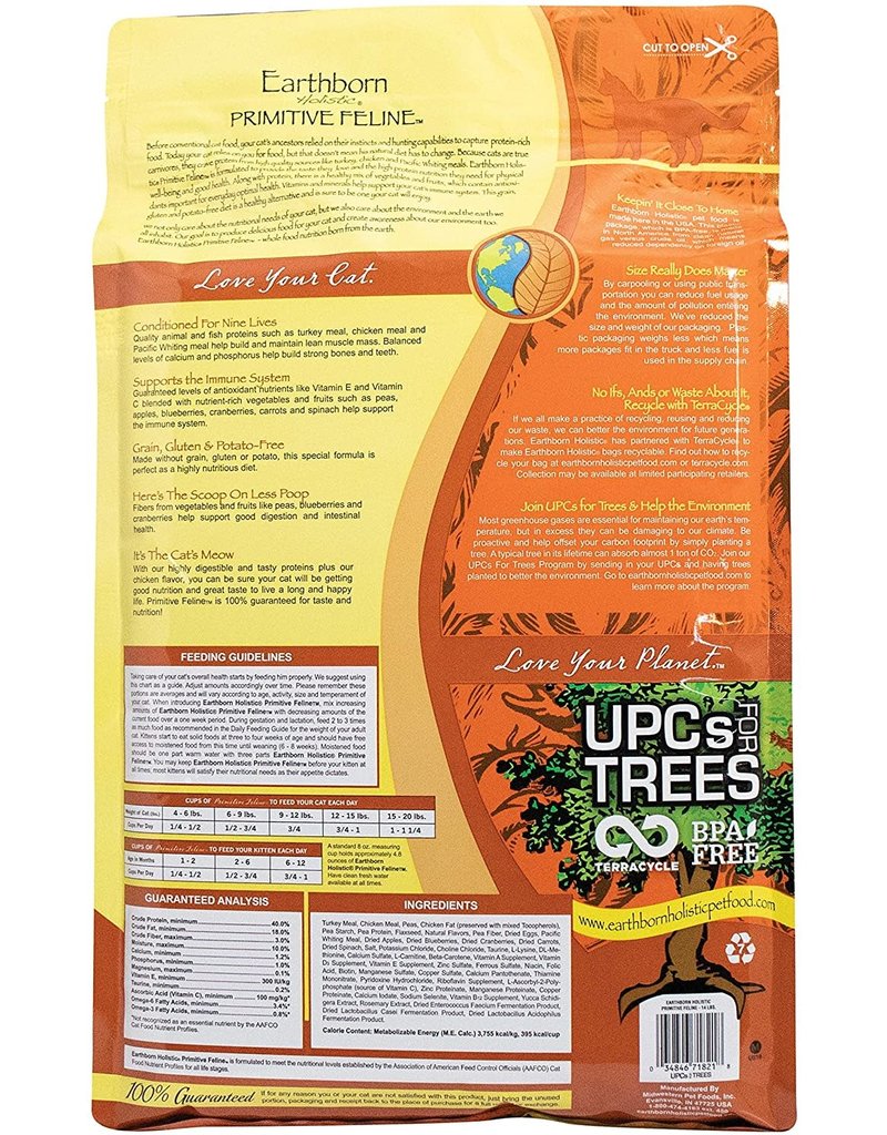 Earthborn EARTHBORN HOLISTIC Primitive Feline GrainFree Dry Cat Food