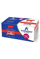Answers Pet Food ANSWERS Frozen Raw Canine Detailed Beef 8 - 8 oz Patties