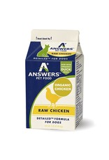 Answers Pet Food ANSWERS Frozen Raw Canine Detailed Chicken