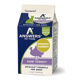 Answers Pet Food ANSWERS Frozen Raw Canine Detailed Turkey