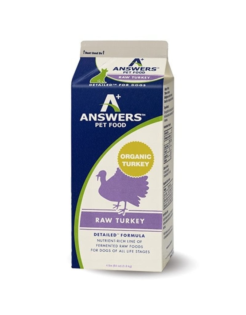 Answers Pet Food ANSWERS Frozen Raw Canine Detailed Turkey