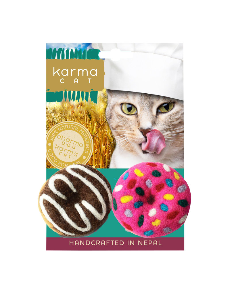 KARMA CAT KARMA CAT 2-pack Donuts Felt Cat Toys