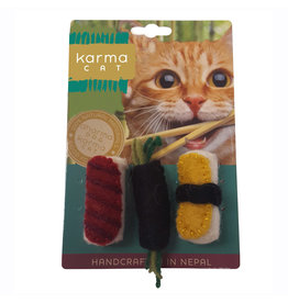 KARMA CAT KARMA CAT 3-pack Sushi Felt Cat Toys