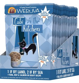 Weruva Cats in the Kitchen WERUVA Cats in the Kitchen 1 if by Land, 2 if by Sea Grain-Free Cat Food Pouch Case 12/3 oz.