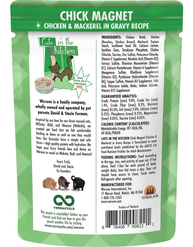 Weruva Cats in the Kitchen WERUVA Cats in the Kitchen Chick Magnet Grain-Free Cat Food Pouch Case 12/3 oz.