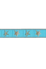 Preston PRESTON Dog Collar Aqua Starfish