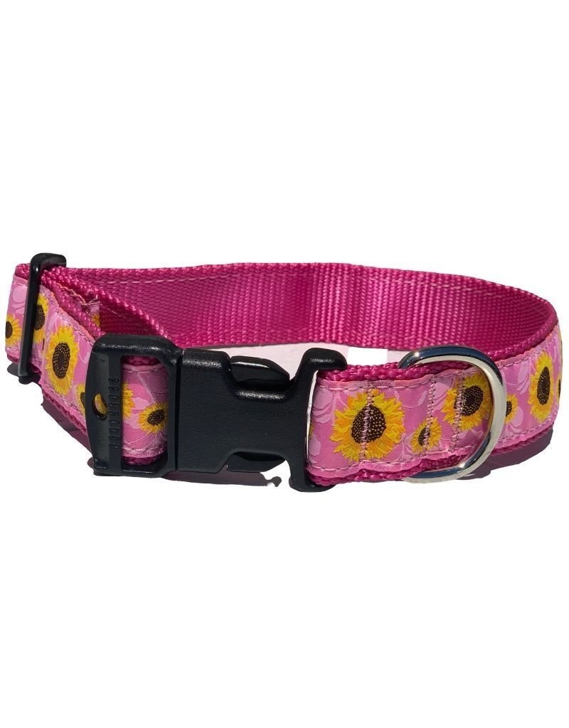 Preston PRESTON Dog Collar Pink Sunflowers