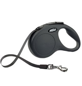 Flexi FLEXI New Classic Tape 16' Retractable Leash in Black Noir