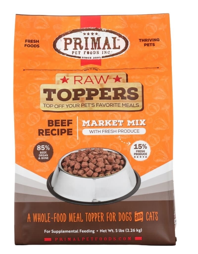 Primal Pet Foods PRIMAL Raw Toppers Market Mix Beef Recipe 5lb