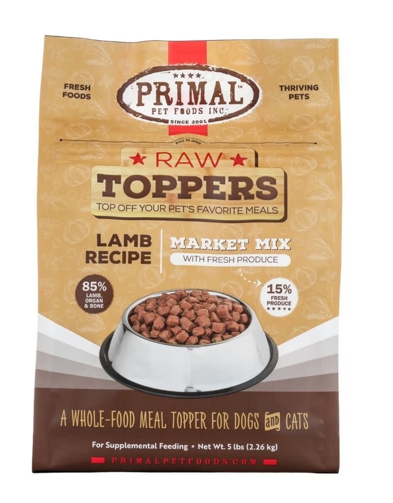 Primal Pet Foods PRIMAL Raw Toppers Market Mix Lamb Recipe 5lb