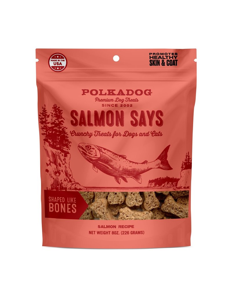 POLKADOG POLKA DOG Salmon Says Bone Treats 8oz