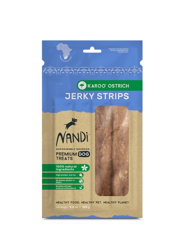 NANDI PETS NANDI PETS Karoo Ostrich Jerky Strips 5.3oz